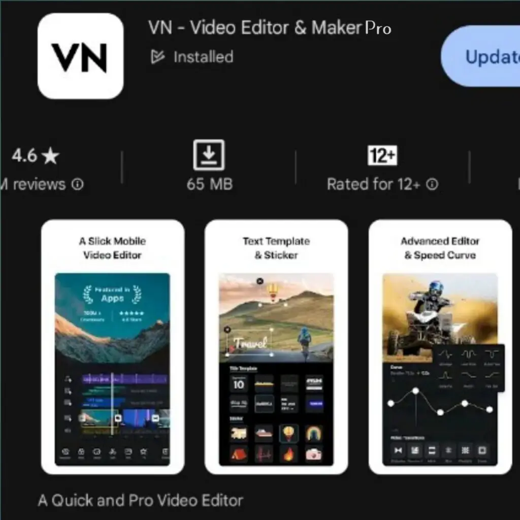 VN video Editor Interface